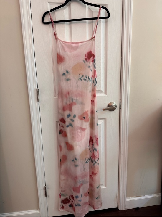 Commense Dresses & Skirts - COMMENSE Semi Sheer Abstract Floral Maxi Dress Size Small NWT